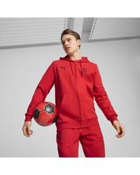 PUMA - AC Milan ftblESSENTIALS Kapuzenjacke S for All Time Red Black ┃Fußball-Sweatjacke in Regular Fit - Lyst
