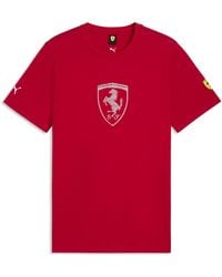 PUMA - Scuderia Ferrari Tonal Shield T-Shirt - Lyst