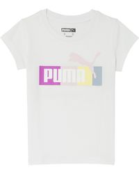PUMA Raise The Bar Toddlers' Logo T-shirt - White