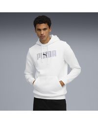 PUMA - Essentials Logo Lab Fleece Hoodie - Lyst