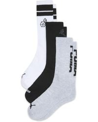 PUMA - Half-Terry Crew Length Socks (3 Pairs) - Lyst