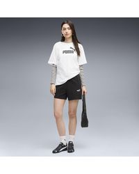 PUMA - Short 5'' À Taille Haute Et Petit Logo N° 1 Logo Essentials - Lyst