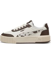 PUMA - Carina Mia Wild Sneakers Voor Wit/Bruin, Maat 35,5 - Lyst