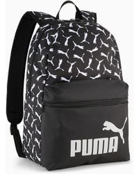 PUMA - Phase 22 L Rugzak Met All-Over-Print, Zwart/Grijs - Lyst