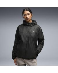 PUMA - Giacca A Vento Essentials Vestibilità Regolare Da Donna, Abbigliamento, Nero - Lyst