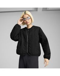 PUMA - Wardrobe Essentials Relaxed Reversible Liner Jacket - Lyst