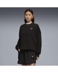 PUMA - Wardrobe Essentials Oversized Sweatshirt - Lyst