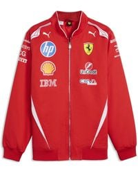 PUMA - Scuderia Ferrari Hp Replica Drivers Authentic Bomber Jacket - Lyst