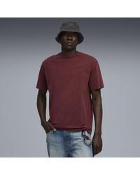 PUMA - Essentials Elevated Relaxed Wash T-Shirt Herren, Kleidung, Ruby Shimmer - Lyst