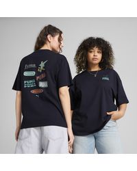 PUMA - Wardrobe Essentials Relaxed Graphic T-Shirt - Lyst