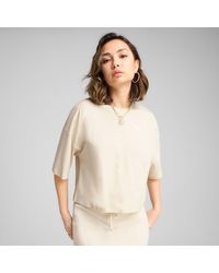 PUMA - Wardrobe Essentials Oversized Short T-Shirt - Lyst