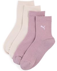 PUMA - Calze Corte Da Donna (Confezione Da 2) Abbigliamento, Rosa Combo - Lyst