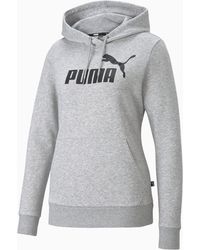 PUMA Essentials Logo FL -Hoodie - Grau