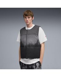 PUMA - Hoops X E.T. Reversible Puffer Vest - Lyst