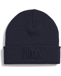 PUMA - Gorro Beanie De Corona Media Con Estampado Clásico, Accesoiros, New - Lyst