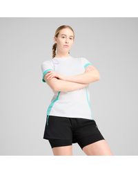 PUMA - Individual Padelshirt Voor Paars/Wit - Lyst