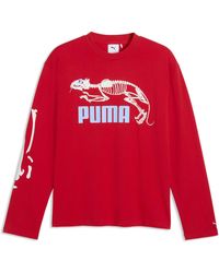 PUMA - Graphic Skeleton Long Sleeve T-Shirt - Lyst