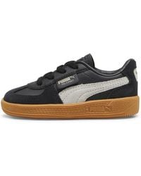 PUMA - Palermo Leren Sneakers, Zwart/Grijs, Maat - Lyst
