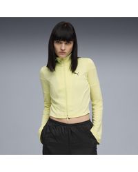 PUMA - Dare To Slim Cropped Trainingsjacke Damen, Kleidung, Moon - Lyst