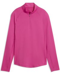 PUMA - You-V Solid Quarter-Zip Golf Top - Lyst