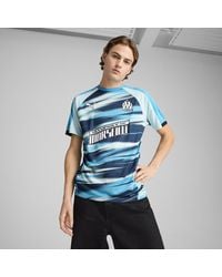 PUMA - Olympique De Marseille Faster Trikot Herren, Kleidung, Blaumazing/Gelb Alert - Lyst
