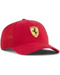 PUMA - Gorra Trucker Scuderia Ferrari, Accesoiros, Rosso Corsa - Lyst