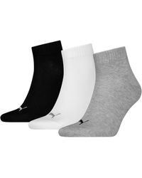 PUMA - Quarter Socks 3 Pack - Lyst