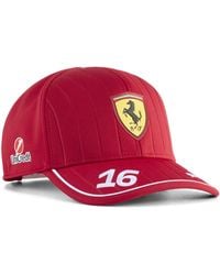 PUMA - Cappellino Da Baseball Leclerc Scuderia Ferrari Hp, Accessori, Rosso - Lyst