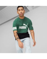 PUMA POWER Colourblock T-Shirt - Grün