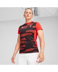 PUMA - Ac Milan Prematch-shirt Met Korte Mouwen Voor - Lyst