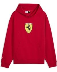 PUMA - Ferrari Coloured Shield Fleece Hoodie - Lyst