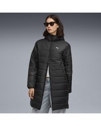 PUMA - Parka Acolchada Con Capucha Essentials Para Mujer, Ropa, Negro - Lyst