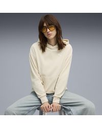 PUMA - Sudadera Con Canalé De Terciopelo Y Capucha Essentials Elevated Comfort Para Mujer, Ropa, Alpine Snow - Lyst