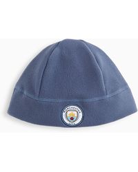 PUMA - Manchester City Fleece Beanie Hat - Lyst