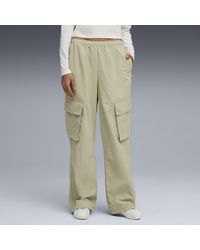 PUMA - Pantalones Cargo De Chándal Wardrobe Ess Para Mujer, Ropa, Verde - Lyst