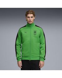 PUMA - Borussia Mã¶Nchengladbach T7 Trainingsjack Voor Groen/Zwart, Maat - Lyst