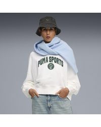 PUMA - Wardrobe Essentials Sports Legacy Oversized Sweatshirt Met Ronde Hals En Print Voor Maat - Lyst