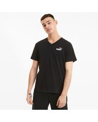 PUMA T-Shirt con scollo a V Essentials - Nero