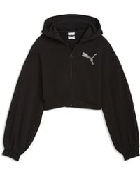PUMA - Essentials Graphics Bedazzled Full-Zip Hoodie - Lyst