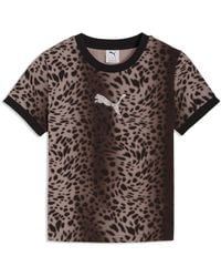 PUMA - Essentials Graphics Leo Luxe Slim T-Shirt - Lyst