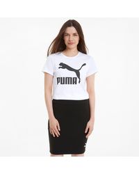 PUMA Classics T-shirt Met Logo - Wit