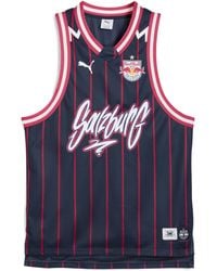 PUMA - Hoops X Fc Bull Salzburg Shirt Voor Blauw/Rood, Maat - Lyst