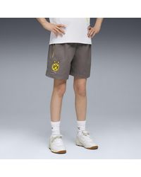 PUMA - Borussia Dortmund Tech Relaxed Shorts Teenager, Kleidung, Cool Dark/Faster Gelb - Lyst