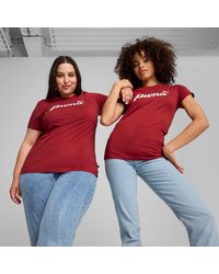 PUMA - Ess+ Script T-Shirt Voor - Lyst