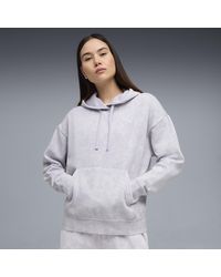 PUMA - Elevated Essentials Acid Wash Fleece Hoodie - Lyst
