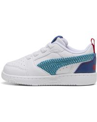PUMA - Zapatillas Rebound V6 Low Run Fun Infantiles, Calzado, Blanco/Tropical Azul/Clyde Royal - Lyst