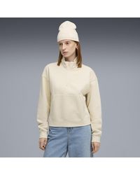 PUMA - Class Korte Top Met Ronde Hals En Halve Rits Voor Maat - Lyst