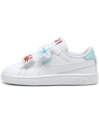 PUMA - Smash 3.0 Badges Sneakers Baby, Schuhe, /Safe Lake/Rot Fire - Lyst
