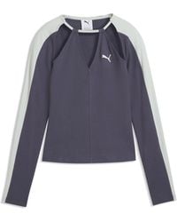 PUMA - T7 Slim Cut-Outs Long Sleeve T-Shirt - Lyst