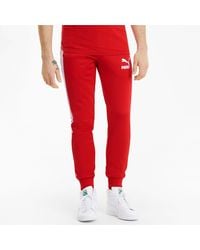 PUMA Pantalones de Chándal T7 Iconic - Rojo